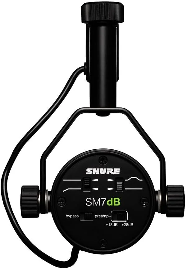 میکروفون دینامیک وکال Shure SM7dB با پری امپ داخلی برای استریم، پادکست و ضبط، فرکانس گسترده، صدای گرم و نرم، ساختار مقاوم، بادگیر جداشدنی - مشکی میکروفون دینامیک وکال Shure SM7dB با پری امپ داخلی برای استریم، پادکست و ضبط، فرکانس گسترده، صدای گرم و نرم، ساختار مقاوم، بادگیر جداشدنی - مشکی
