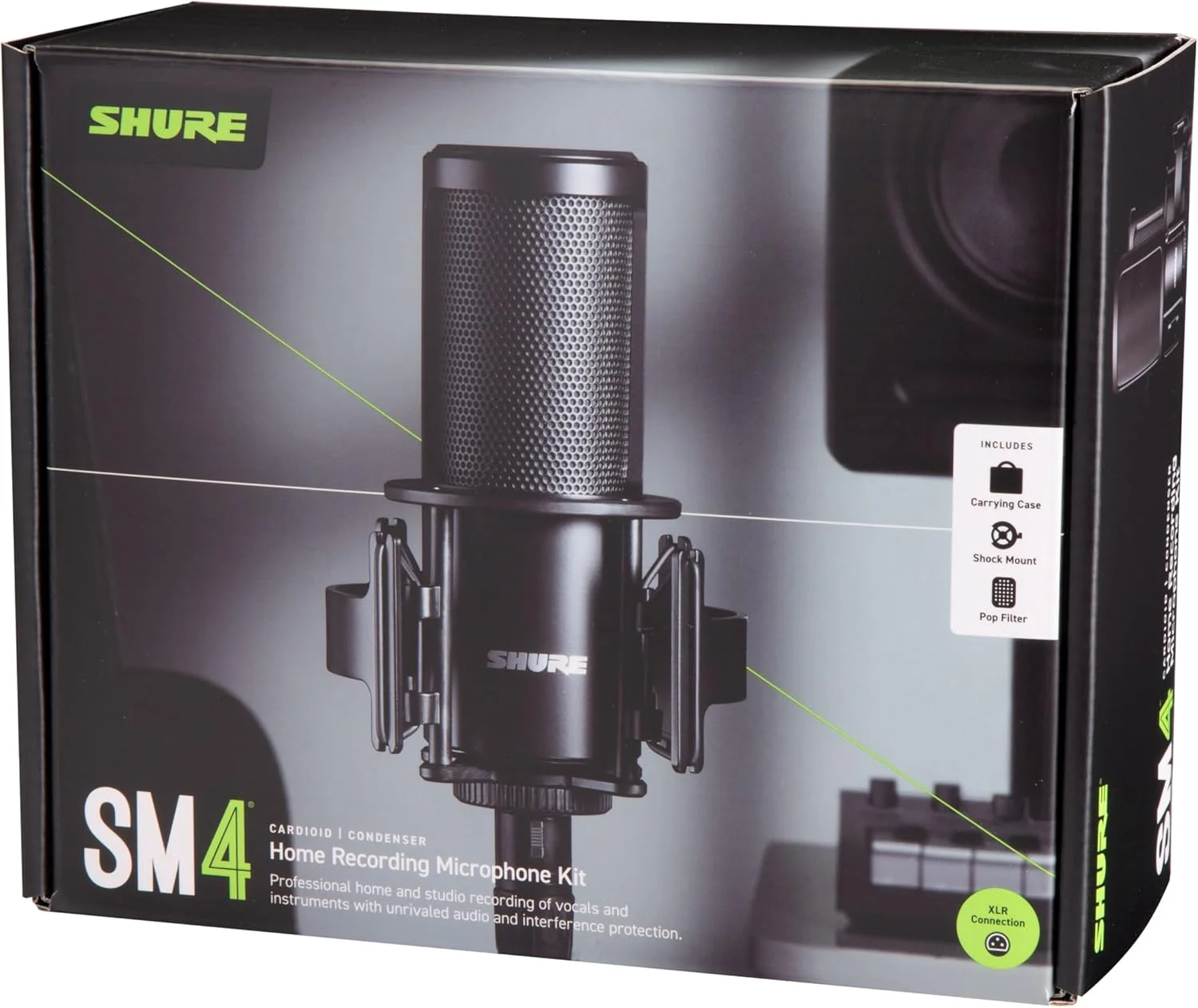 کیت میکروفون استودیویی Shure SM4، میکروفون کاندنسر XLR استودیوی خانگی با صدای آماده میکس - ساختار تمام فلزی، شامل فیلتر پاپ مغناطیسی جداشدنی و شاک مونت (SM4-K-KIT) کیت میکروفون استودیویی Shure SM4، میکروفون کاندنسر XLR استودیوی خانگی با صدای آماده میکس - ساختار تمام فلزی، شامل فیلتر پاپ مغناطیسی جداشدنی و شاک مونت (SM4-K-KIT)