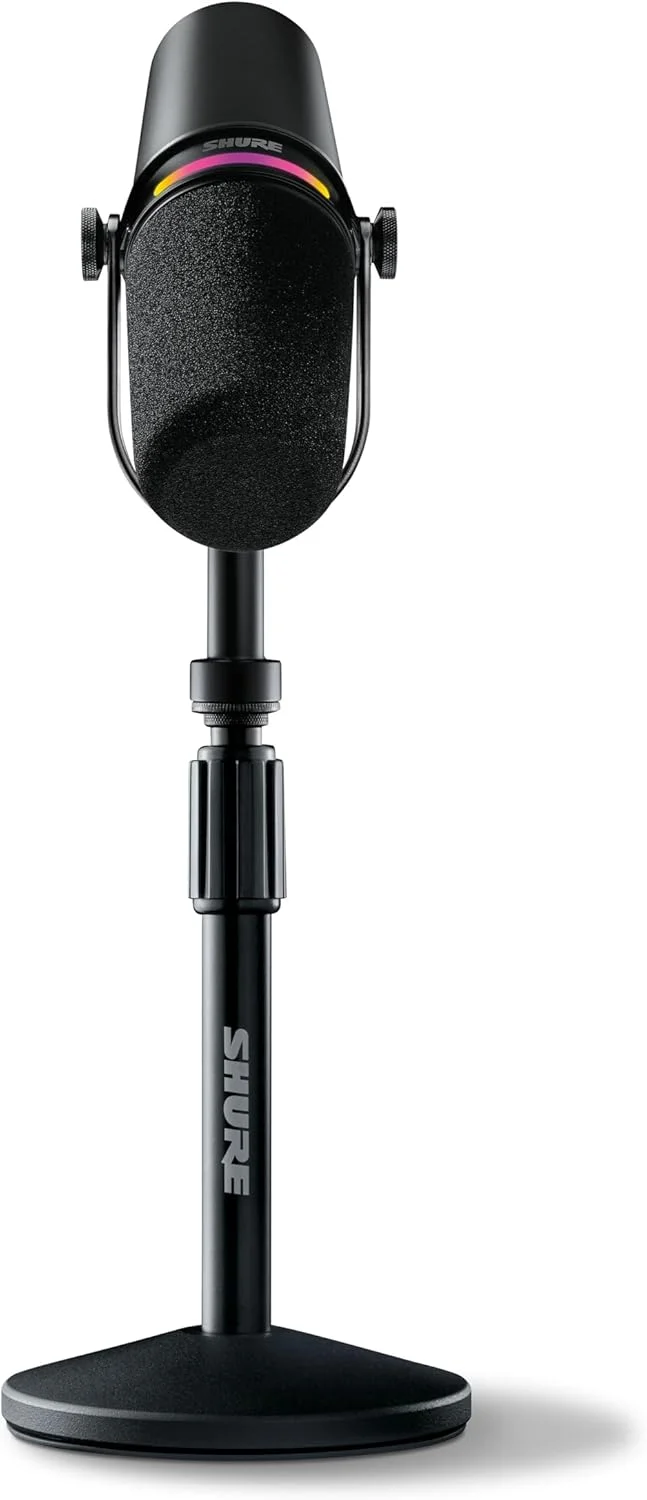 باندل میکروفون پادکست Shure MV7+، صدای بهبود یافته، پنل لمسی LED، خروجی های USB-C و XLR، حالت سطح خودکار، فیلتر پاپ دیجیتال، افکت های Reverb، پادکست، استریمینگ، ضبط - مشکی باندل میکروفون پادکست Shure MV7+، صدای بهبود یافته، پنل لمسی LED، خروجی های USB-C و XLR، حالت سطح خودکار، فیلتر پاپ دیجیتال، افکت های Reverb، پادکست، استریمینگ، ضبط - مشکی