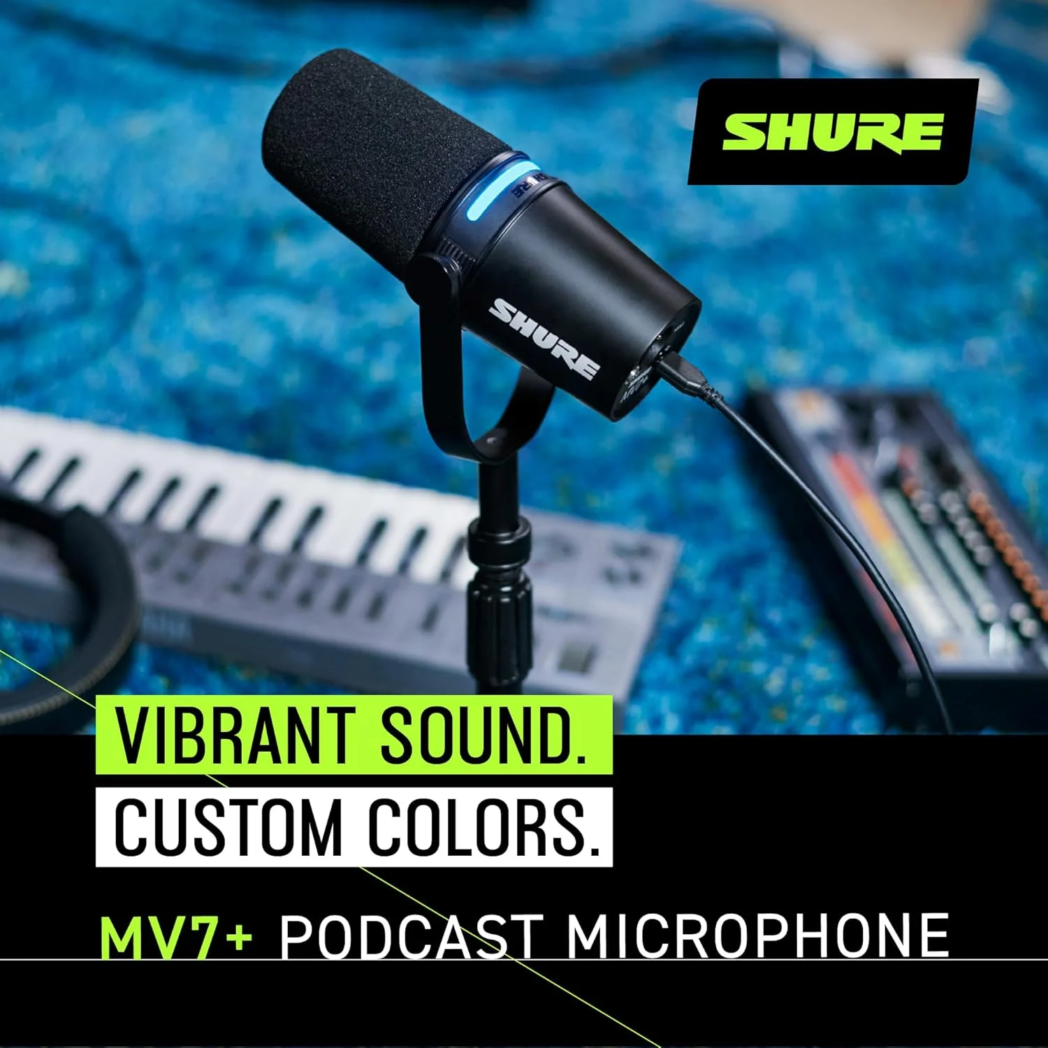 میکروفون پادکست Shure MV7+. صدای بهبود یافته، پنل لمسی LED، خروجی های USB-C و XLR، حالت سطح خودکار، فیلتر پاپ دیجیتال، جلوه های Reverb، پادکست، استریمینگ، ضبط - مشکی میکروفون پادکست Shure MV7+. صدای بهبود یافته، پنل لمسی LED، خروجی های USB-C و XLR، حالت سطح خودکار، فیلتر پاپ دیجیتال، جلوه های Reverb، پادکست، استریمینگ، ضبط - مشکی
