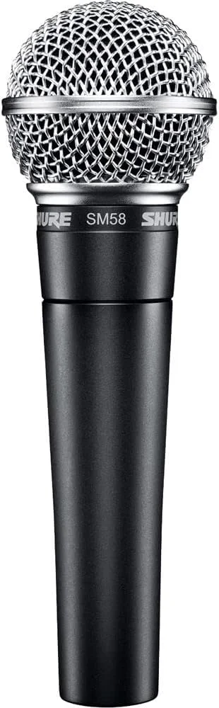 میکروفون وکال داینامیک کاردیوید Shure SM58-LC، مناسب استودیو، کاردیوید، برای اجرای زنده، ضبط خانگی و پادکست