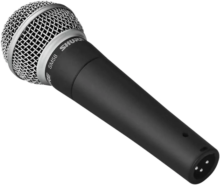 میکروفون وکال داینامیک کاردیوید Shure SM58-LC، مناسب استودیو، کاردیوید، برای اجرای زنده، ضبط خانگی و پادکست