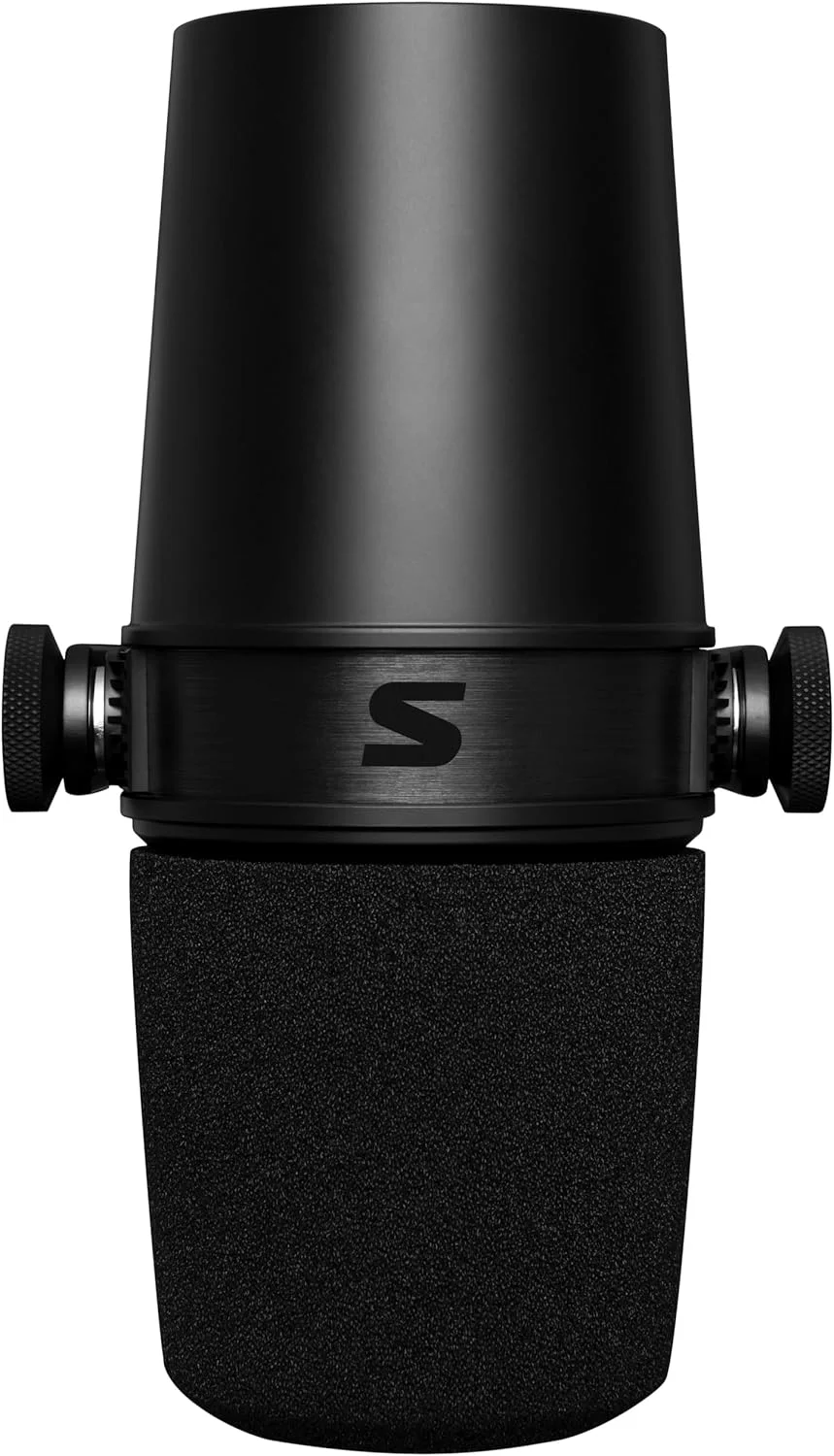 میکروفون پادکست حرفه ای Shure MV7X، ضبط صدای پویا، سازگار با XLR جهانی، ایده آل برای بازی های رایانه ای و پخش زنده، مشکی