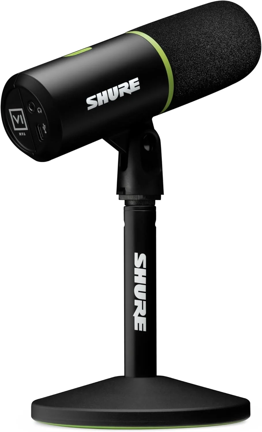میکروفون گیمینگ Shure MV6، میکروفون USB PC دینامیک برای بازی و استریم - پایه رومیزی، حذف نویز پس زمینه، ضربه بزنید برای قطع صدا و خروجی 3.5 میلی متری برای نظارت هدفون در زمان واقعی میکروفون گیمینگ Shure MV6، میکروفون USB PC دینامیک برای بازی و استریم - پایه رومیزی، حذف نویز پس زمینه، ضربه بزنید برای قطع صدا و خروجی 3.5 میلی متری برای نظارت هدفون در زمان واقعی