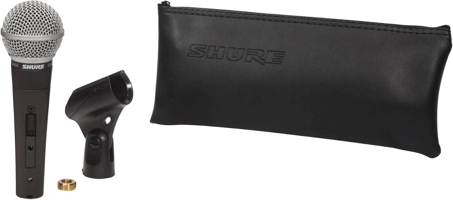 میکروفون وکال داینامیک کاردیود Shure SM58SE با سوئیچ، ضبط صدای با کیفیت استودیویی، برای آواز زنده، استریمینگ PC و پادکست میکروفون وکال داینامیک کاردیود Shure SM58SE با سوئیچ، ضبط صدای با کیفیت استودیویی، برای آواز زنده، استریمینگ PC و پادکست