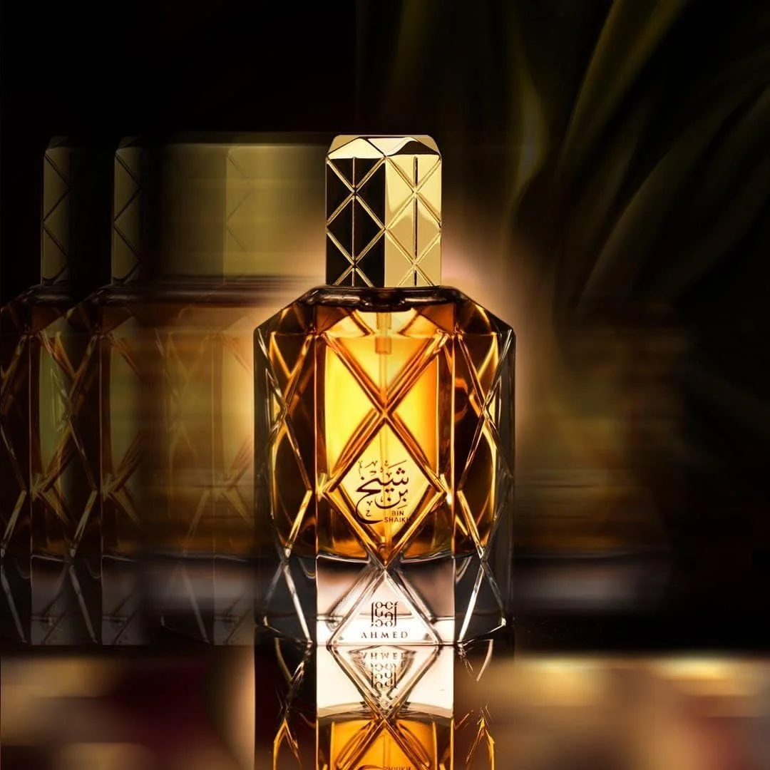 عطر احمد بن شیخ EDP - 90 میلی لیتر (اسپری)، عود ترکیبی یونیسکس با مشخصات قوی، عود گلی بالزامیک برای مردان و زنان. توسط المغربی عود عربی و عطر دبی عطر احمد بن شیخ EDP - 90 میلی لیتر (اسپری)، عود ترکیبی یونیسکس با مشخصات قوی، عود گلی بالزامیک برای مردان و زنان. توسط المغربی عود عربی و عطر دبی