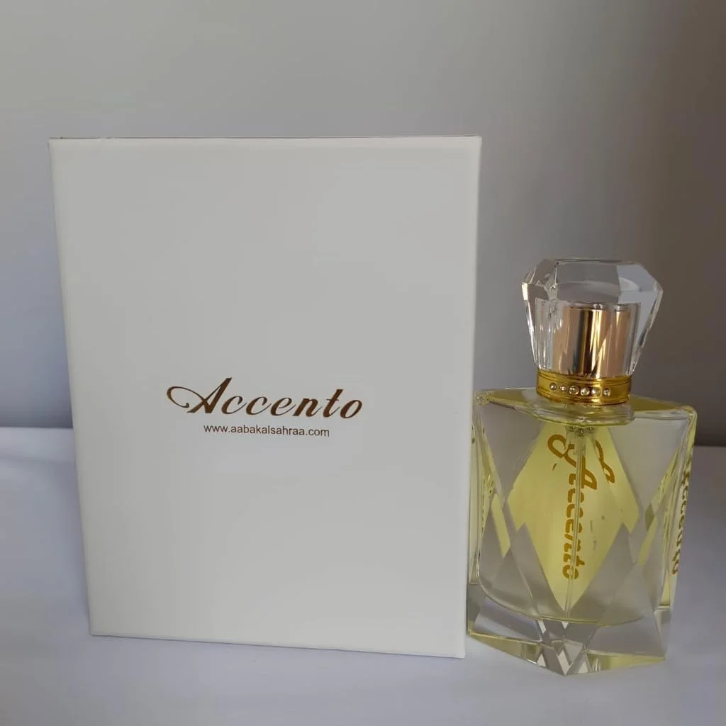 عطر آباک الصحرا Accento White، ادو پرفیوم унисекс برای مردان و زنان، 100 میلی لیتر، عطر لوکس ماندگار حاوی نت های مشک، عنبر و زعفران