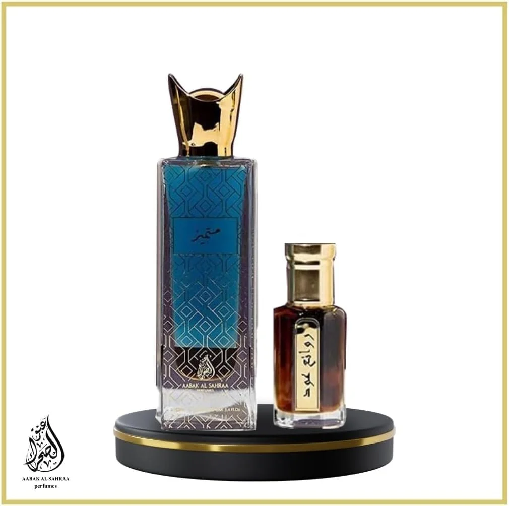 عبق الصحراء مجموعه 5 عددی عطر و توله غیر الکلی - لیل ملکی، متمایز، شموخ، سیلور عود توله و روائع عود توله - عطرهای لوکس برای مردان و زنان عبق الصحراء مجموعه 5 عددی عطر و توله غیر الکلی - لیل ملکی، متمایز، شموخ، سیلور عود توله و روائع عود توله - عطرهای لوکس برای مردان و زنان