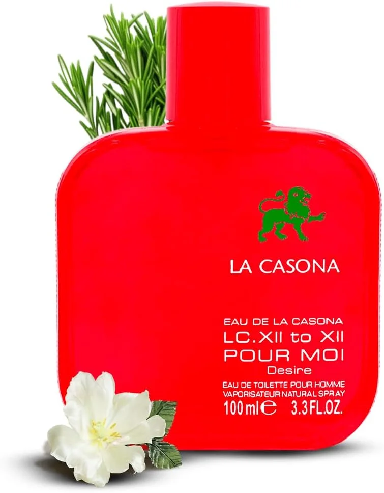 ادکلن унисекс LA CASONA Desire Red Eau de Parfum، ۱۰۰ میلی لیتر، رایحه ترنج، یاس، مشک