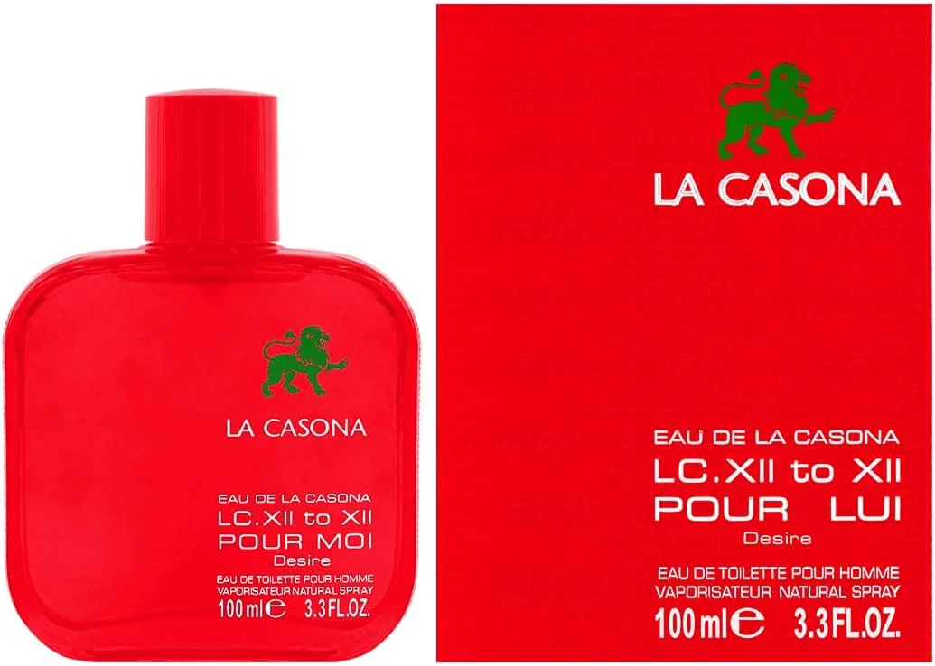 ادکلن унисекс LA CASONA Desire Red Eau de Parfum، ۱۰۰ میلی لیتر، رایحه ترنج، یاس، مشک ادکلن унисекс LA CASONA Desire Red Eau de Parfum، ۱۰۰ میلی لیتر، رایحه ترنج، یاس، مشک