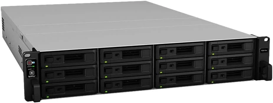 سرور NAS سینولوژی RackStation RS3618XS - 12 جایگاه - قابل نصب در رک - SATA 6Gb/s - RAID 0, 1, 5, 6, 10, JBOD, RAID F1 - رم 8 گیگابایت - گیگابیت اترنت - iSCSI - 2U