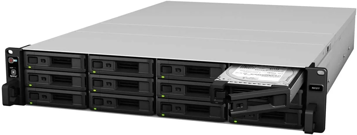 Synology RX1217 - محفظه ذخیره سازی - 12 جایگاه (SATA-600) - قابل نصب در رک - 2U