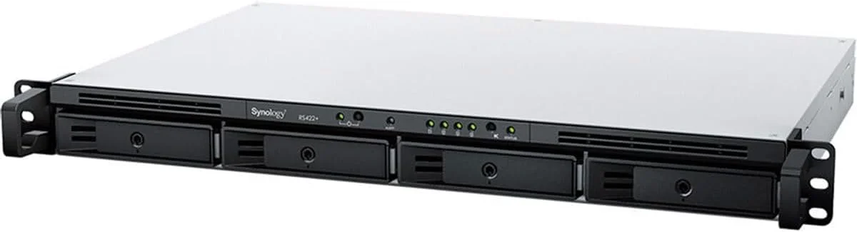 ذخیره ساز تحت شبکه 4-Bay رک مونت Synology RackStation RS422+ (بدون هارد دیسک)، مشکی