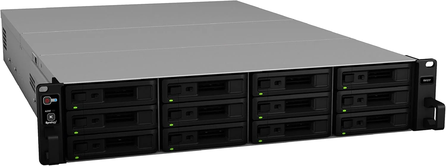 Synology RX1217 - محفظه ذخیره سازی - 12 جایگاه (SATA-600) - قابل نصب در رک - 2U Synology RX1217 - محفظه ذخیره سازی - 12 جایگاه (SATA-600) - قابل نصب در رک - 2U