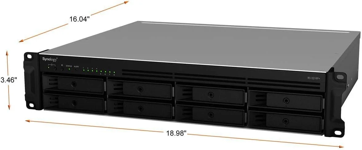 سینولوژی رک استیشن RS1221RP+ با 8 جایگاه هارد (بدون هارد دیسک) سینولوژی رک استیشن RS1221RP+ با 8 جایگاه هارد (بدون هارد دیسک)