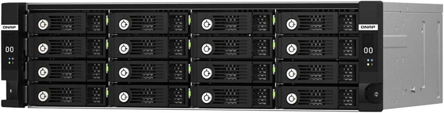 QNAP TL-R1620Sdc-US محفظه توسعه JBOD با 16 جایگاه 3U رک مونت، دو کنترلر SAS 12Gb/s (بدون دیسک)
