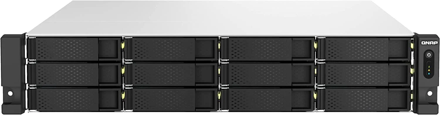 QNAP TS-h1887XU-RP-E2336-32G-US NAS هیبریدی 18 بی 2U رک مونت با پردازنده Intel® Xeon®، دو پورت 10GbE، فضای ذخیره سازی ZFS برای مجازی سازی و برنامه های کاربردی سازمانی با حجم داده بالا