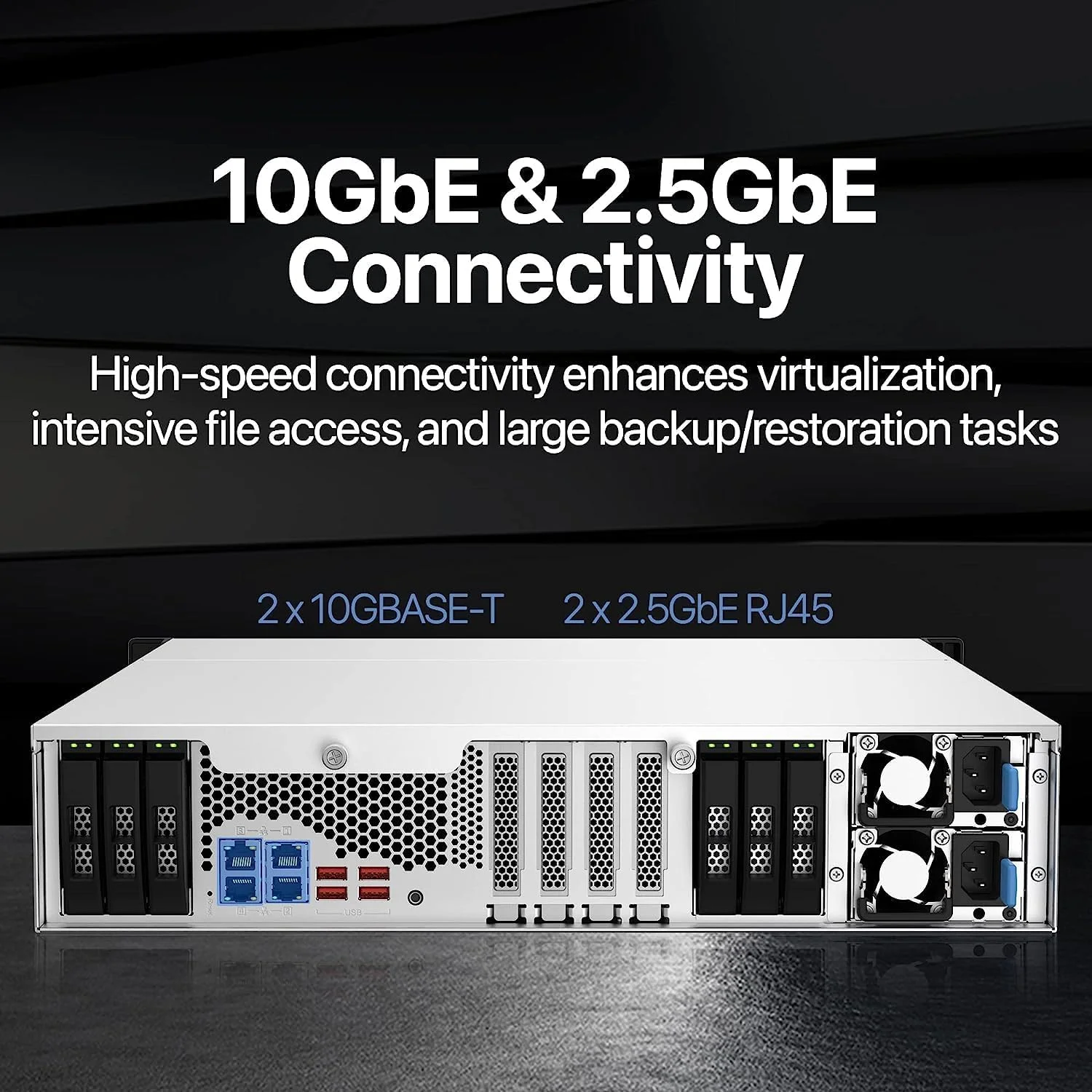QNAP TS-h1887XU-RP-E2336-32G-US NAS هیبریدی 18 بی 2U رک مونت با پردازنده Intel® Xeon®، دو پورت 10GbE، فضای ذخیره سازی ZFS برای مجازی سازی و برنامه های کاربردی سازمانی با حجم داده بالا QNAP TS-h1887XU-RP-E2336-32G-US NAS هیبریدی 18 بی 2U رک مونت با پردازنده Intel® Xeon®، دو پورت 10GbE، فضای ذخیره سازی ZFS برای مجازی سازی و برنامه های کاربردی سازمانی با حجم داده بالا
