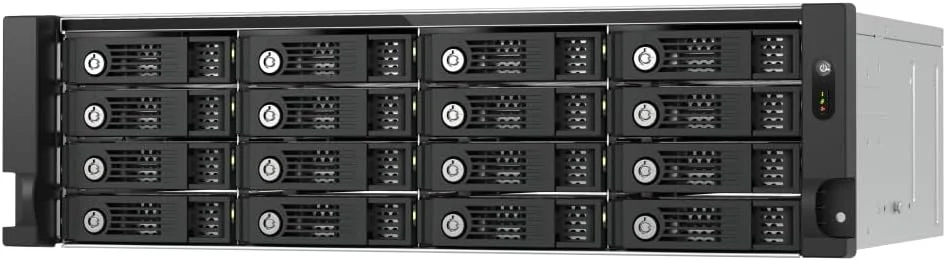 QNAP TL-R1600PES-RP-US محفظه JBOD با 16 جایگاه، رابط PCIe و نصب در رک با عمق کم برای توسعه در مقیاس پتابایت (بدون دیسک) QNAP TL-R1600PES-RP-US محفظه JBOD با 16 جایگاه، رابط PCIe و نصب در رک با عمق کم برای توسعه در مقیاس پتابایت (بدون دیسک)