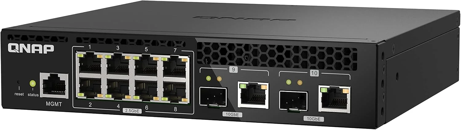 سوئیچ کیونپ QNAP QSW-M2108R-2C، دارای 8 پورت 2.5 گیگابیتی، 2 پورت 10 گیگابیتی SFP+/NBASE-T Combo، سوئیچ مدیریت شده تحت وب، طراحی رک مونت، کیت رک مونت جدید سوئیچ کیونپ QNAP QSW-M2108R-2C، دارای 8 پورت 2.5 گیگابیتی، 2 پورت 10 گیگابیتی SFP+/NBASE-T Combo، سوئیچ مدیریت شده تحت وب، طراحی رک مونت، کیت رک مونت جدید