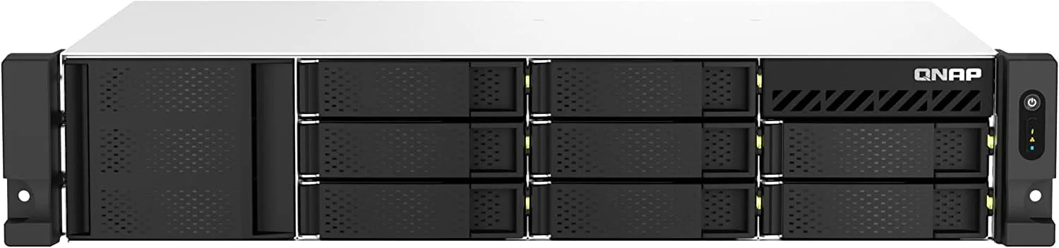 QNAP TS-864eU-8G-US NAS رک مونت 8 بی با سرعت بالا و عمق کم با پردازنده Intel Celeron، حافظه 8 گیگابایتی DDR4 و اتصال شبکه 2.5GbE (2.5G/1G/100M) (بدون دیسک)