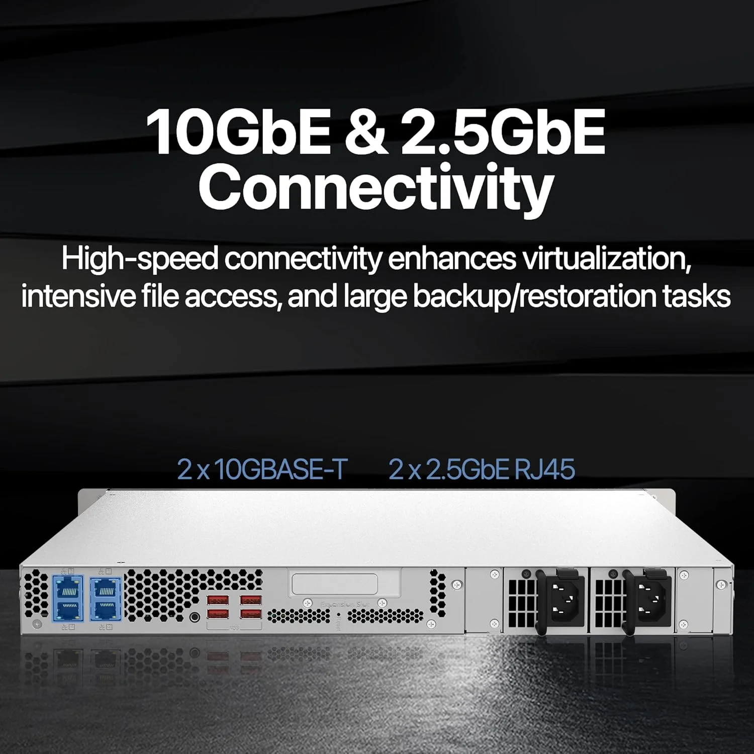 QNAP TS-h987XU-RP-E2334-16G-US NAS هیبریدی 9 بی 1U رک مونت با پردازنده Intel® Xeon®، دو پورت 10GbE، فضای ذخیره سازی ZFS برای مجازی سازی و برنامه های کاربردی سازمانی با حجم داده بالا QNAP TS-h987XU-RP-E2334-16G-US NAS هیبریدی 9 بی 1U رک مونت با پردازنده Intel® Xeon®، دو پورت 10GbE، فضای ذخیره سازی ZFS برای مجازی سازی و برنامه های کاربردی سازمانی با حجم داده بالا