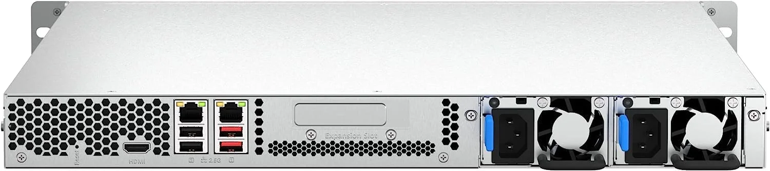 QNAP TS-464U-RP-8G-US NAS رک مونت 4 بی با سرعت بالا و دو پورت 2.5GbE، پردازنده Intel® Celeron® N5105/N5095، حافظه 8 گیگابایتی DDR4 و اتصال شبکه 2.5GbE (2.5G/1G/100M) (بدون دیسک)