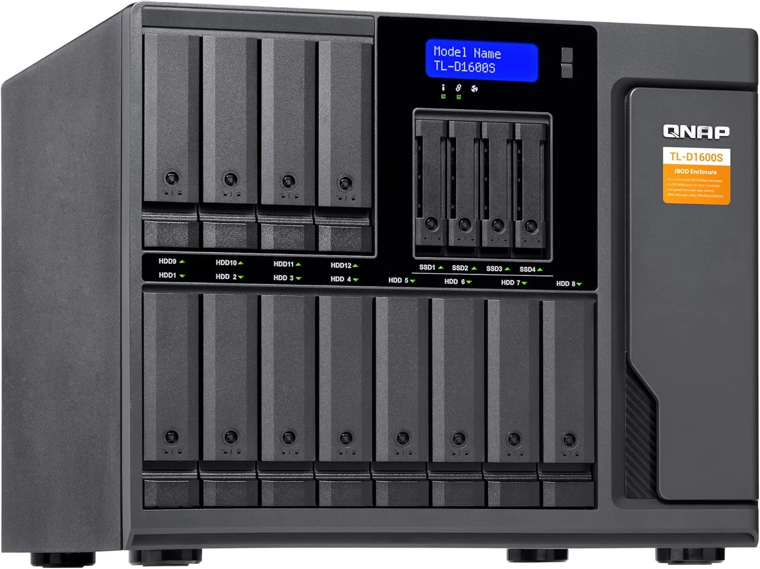 محفظه ذخیره سازی JBOD شانزده خلیجی QNAP TL-D1600S با رابط SATA 6Gbps به همراه کارت رابط PCIe SATA (QXP-1600eS) محفظه ذخیره سازی JBOD شانزده خلیجی QNAP TL-D1600S با رابط SATA 6Gbps به همراه کارت رابط PCIe SATA (QXP-1600eS)