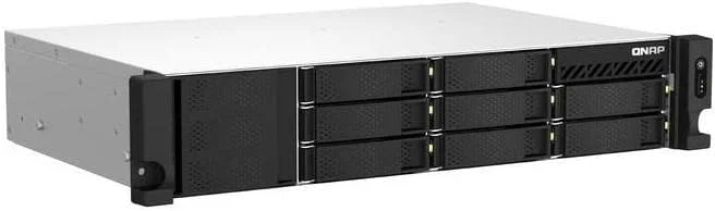 کیونپ TS-873AeU-RP-4G-US 8 Bay NAS رک مونت با سرعت بالا و عمق کم، پردازنده AMD Ryzen™، حافظه 4 گیگابایتی DDR4 و اتصال شبکه 2.5GbE (2.5G/1G/100M) (بدون دیسک)