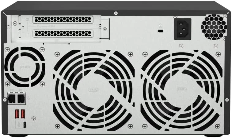 کیونپ TS-873A-8G NAS هشت خلیجی با کارایی بالا، دارای 2 پورت 2.5GbE، اسلات های PCIe، مشکی، فلزی، قابل نصب در رک، سازگار با هارد دیسک 3.5 اینچی، SSD M.2 NVMe، کارت PCIe کیونپ TS-873A-8G NAS هشت خلیجی با کارایی بالا، دارای 2 پورت 2.5GbE، اسلات های PCIe، مشکی، فلزی، قابل نصب در رک، سازگار با هارد دیسک 3.5 اینچی، SSD M.2 NVMe، کارت PCIe