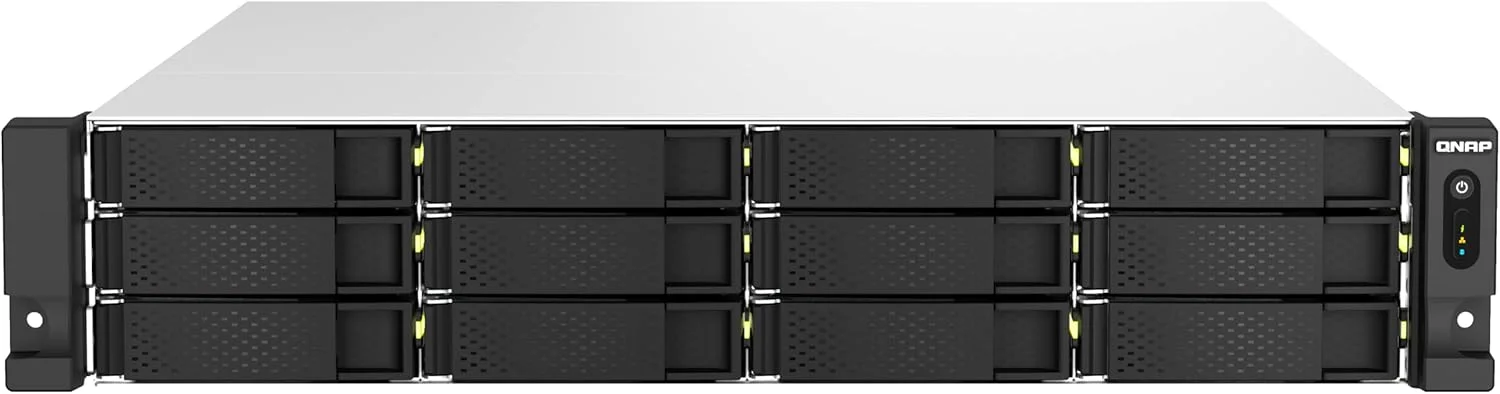 QNAP TS-h1887XU-RP-E2334-16G-US NAS هیبریدی 18 بی Rackmount 2U با پردازنده Intel® Xeon®، دو پورت 10GbE، فضای ذخیره سازی ZFS برای مجازی سازی و برنامه های کاربردی سازمانی با حجم داده بالا