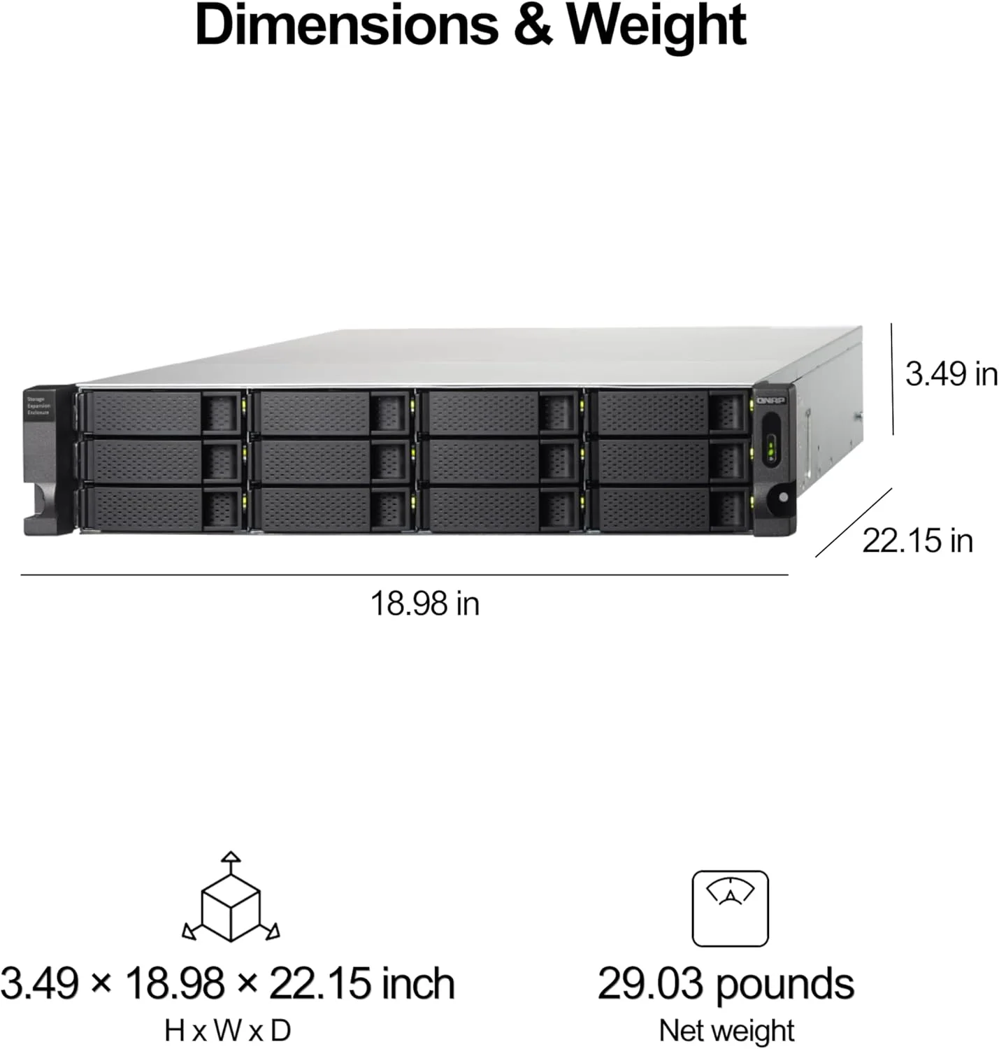 QNAP TL-R1200C-RP محفظه ذخیره سازی JBOD رک مونت 12 بی با اتصال USB 3.2 Gen 2 Type-C و منبع تغذیه اضافی QNAP TL-R1200C-RP محفظه ذخیره سازی JBOD رک مونت 12 بی با اتصال USB 3.2 Gen 2 Type-C و منبع تغذیه اضافی