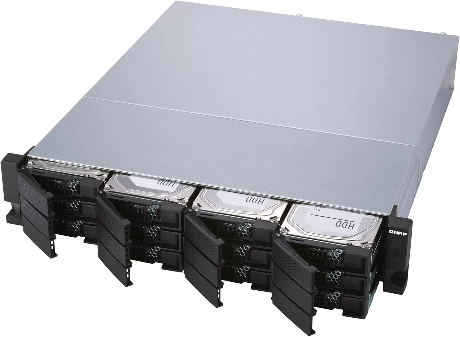 QNAP TL-R1200S-RP محفظه ذخیره سازی JBOD با 12 جایگاه 2U Rackmount SATA 6Gbps به همراه منبع تغذیه Redundant و کارت رابط PCIe SATA (QXP-1600eS) QNAP TL-R1200S-RP محفظه ذخیره سازی JBOD با 12 جایگاه 2U Rackmount SATA 6Gbps به همراه منبع تغذیه Redundant و کارت رابط PCIe SATA (QXP-1600eS)