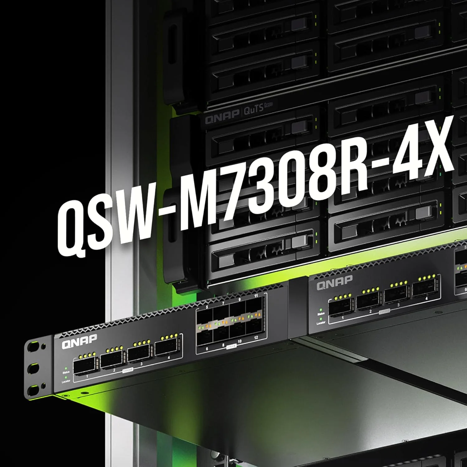 سوئیچ مدیریتی 12 پورت QNAP QSW-M7308R-4X-US با قابلیت نصب در رک با عرض نصف، 100GbE، بهینه شده از نظر هزینه برای IT سازمانی سوئیچ مدیریتی 12 پورت QNAP QSW-M7308R-4X-US با قابلیت نصب در رک با عرض نصف، 100GbE، بهینه شده از نظر هزینه برای IT سازمانی