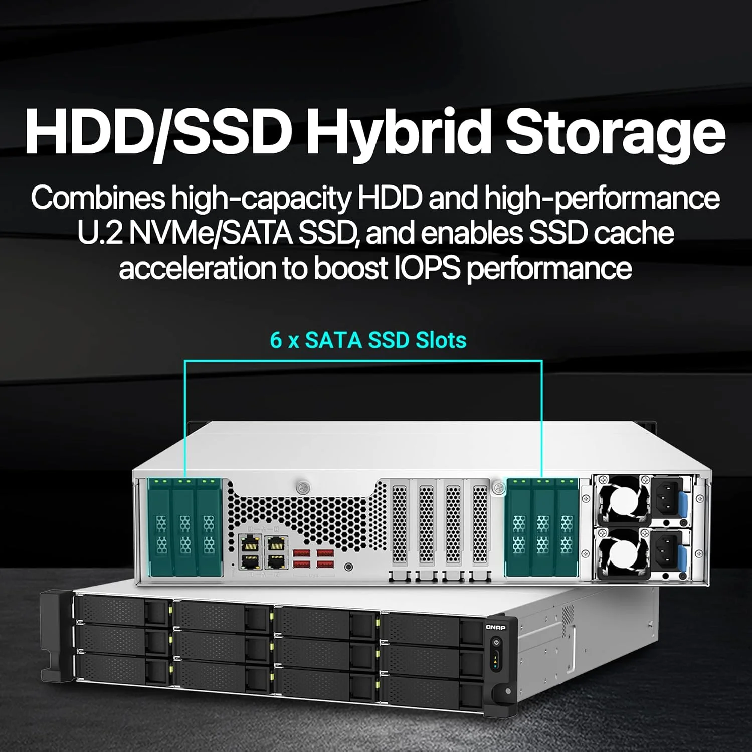 QNAP TS-h1887XU-RP-E2334-16G-US NAS هیبریدی 18 بی Rackmount 2U با پردازنده Intel® Xeon®، دو پورت 10GbE، فضای ذخیره سازی ZFS برای مجازی سازی و برنامه های کاربردی سازمانی با حجم داده بالا QNAP TS-h1887XU-RP-E2334-16G-US NAS هیبریدی 18 بی Rackmount 2U با پردازنده Intel® Xeon®، دو پورت 10GbE، فضای ذخیره سازی ZFS برای مجازی سازی و برنامه های کاربردی سازمانی با حجم داده بالا