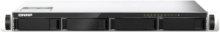 QNAP TS-435XeU-4G-US NAS رک مونت 4 بی با سرعت بالا و عمق کم با M.2 NVMe SSD، پردازنده چهارهسته ای Marvell Octeon، حافظه 4 گیگابایتی DDR4، اتصال شبکه دوگانه 2.5GbE (2.5G/1G/100M) و 10GbE (بدون دیسک)
