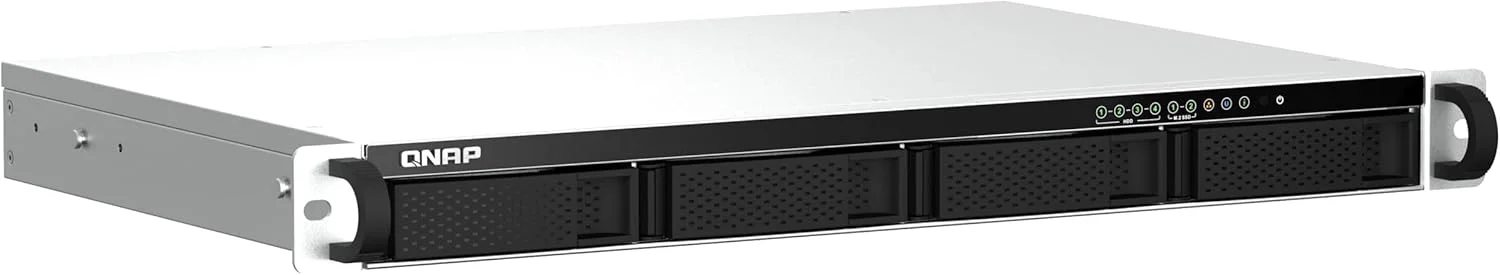 QNAP TS-464eU-8G-US NAS رک مونت 4 بی با سرعت بالا و عمق کم 1U با دو پورت 2.5GbE، پردازنده Intel Celeron، حافظه 8 گیگابایتی DDR4 و اتصال شبکه 2.5GbE (2.5G/1G/100M) (بدون دیسک) QNAP TS-464eU-8G-US NAS رک مونت 4 بی با سرعت بالا و عمق کم 1U با دو پورت 2.5GbE، پردازنده Intel Celeron، حافظه 8 گیگابایتی DDR4 و اتصال شبکه 2.5GbE (2.5G/1G/100M) (بدون دیسک)