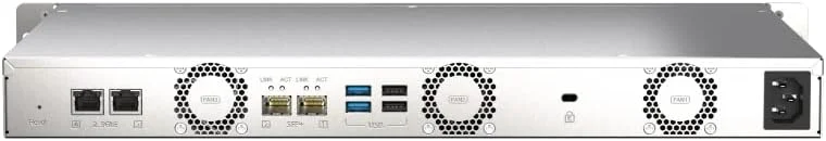 QNAP TS-435XeU-4G-US NAS رک مونت 4 بی با سرعت بالا و عمق کم با M.2 NVMe SSD، پردازنده چهارهسته ای Marvell Octeon، حافظه 4 گیگابایتی DDR4، اتصال شبکه دوگانه 2.5GbE (2.5G/1G/100M) و 10GbE (بدون دیسک) QNAP TS-435XeU-4G-US NAS رک مونت 4 بی با سرعت بالا و عمق کم با M.2 NVMe SSD، پردازنده چهارهسته ای Marvell Octeon، حافظه 4 گیگابایتی DDR4، اتصال شبکه دوگانه 2.5GbE (2.5G/1G/100M) و 10GbE (بدون دیسک)