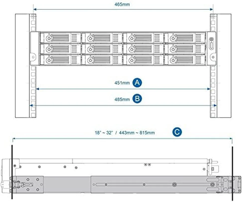 کیت ریل کشویی رک QNAP RAIL-B02 برای TVS-471U و سایر مدل های سری 2U کیت ریل کشویی رک QNAP RAIL-B02 برای TVS-471U و سایر مدل های سری 2U