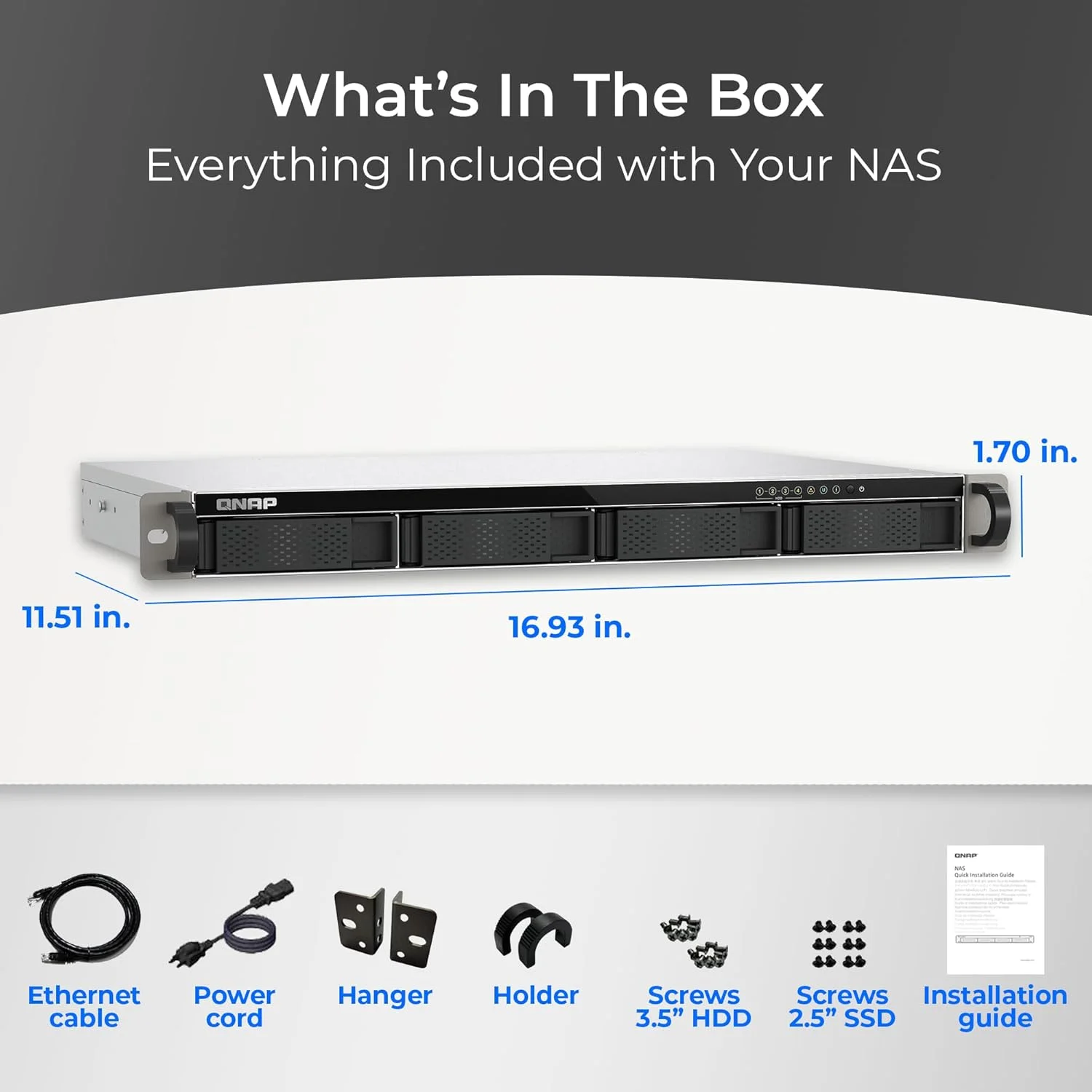 QNAP TS-433eU NAS رک (1U) Cortex-A Cortex-A55 4 گیگابایت 0 ترابایت سیستم توربو مشکی QNAP TS-433eU NAS رک (1U) Cortex-A Cortex-A55 4 گیگابایت 0 ترابایت سیستم توربو مشکی