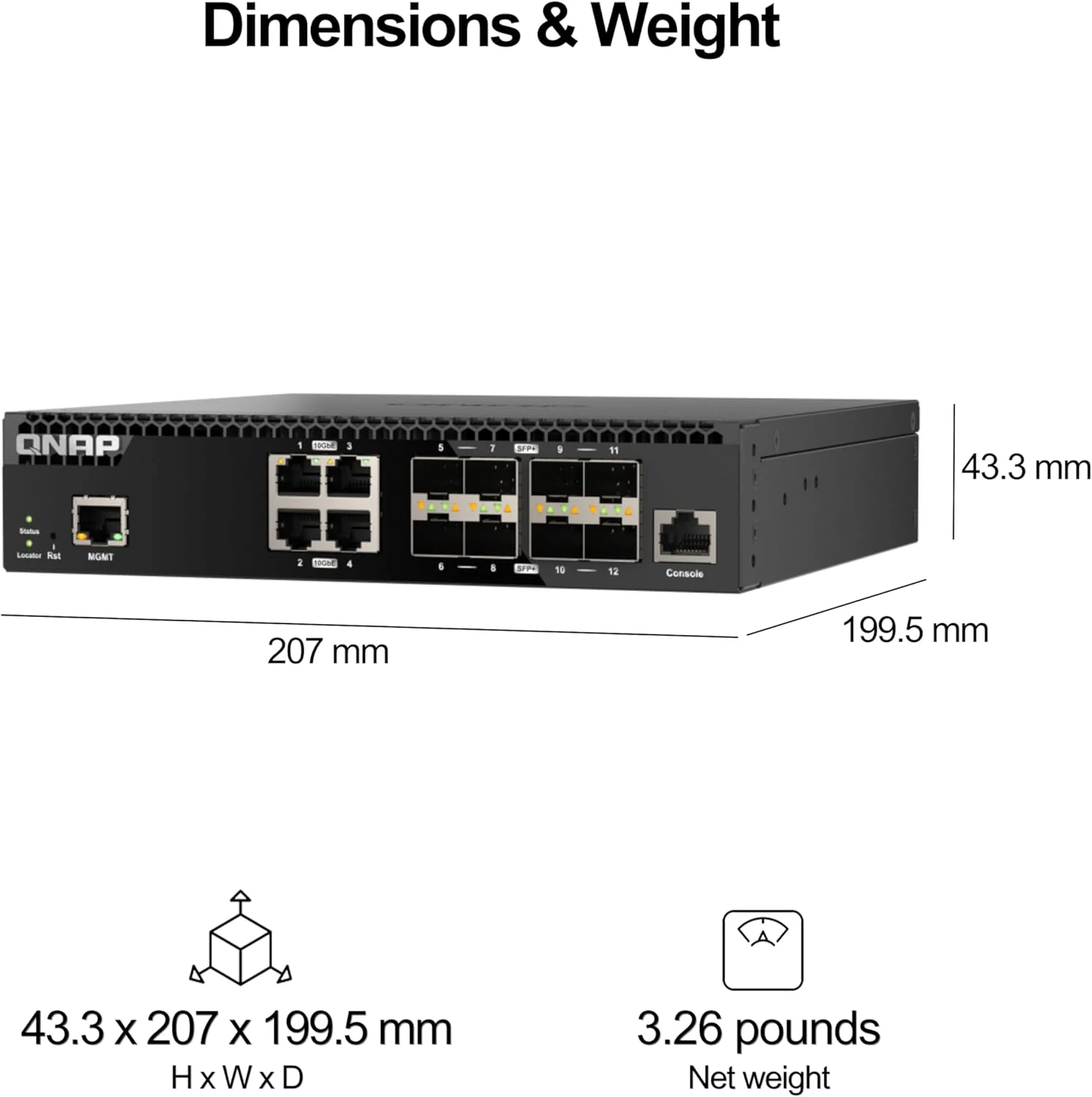 سوئیچ شبکه مدیریتی 12 پورت 10GbE کیونپ (QNAP) مدل QSW-M3212R-8S4T-US، لایه 2، مدیریت تحت وب سوئیچ شبکه مدیریتی 12 پورت 10GbE کیونپ (QNAP) مدل QSW-M3212R-8S4T-US، لایه 2، مدیریت تحت وب