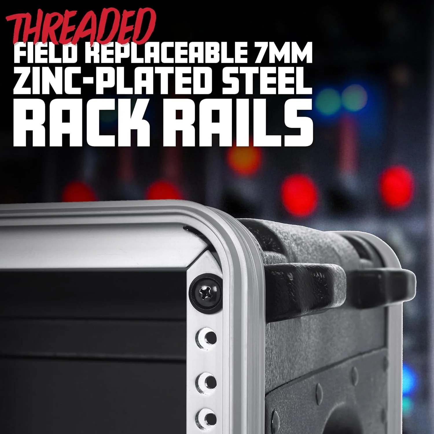 کیف رکمونت 4 یونیت سبک وزن Gator Cases با منبع تغذیه داخلی، قفل‌های سنگین، دسته کشویی و چرخ‌های توکار؛ عمق 19.25 اینچ، 6 یونیت (GRR-6PL-US)