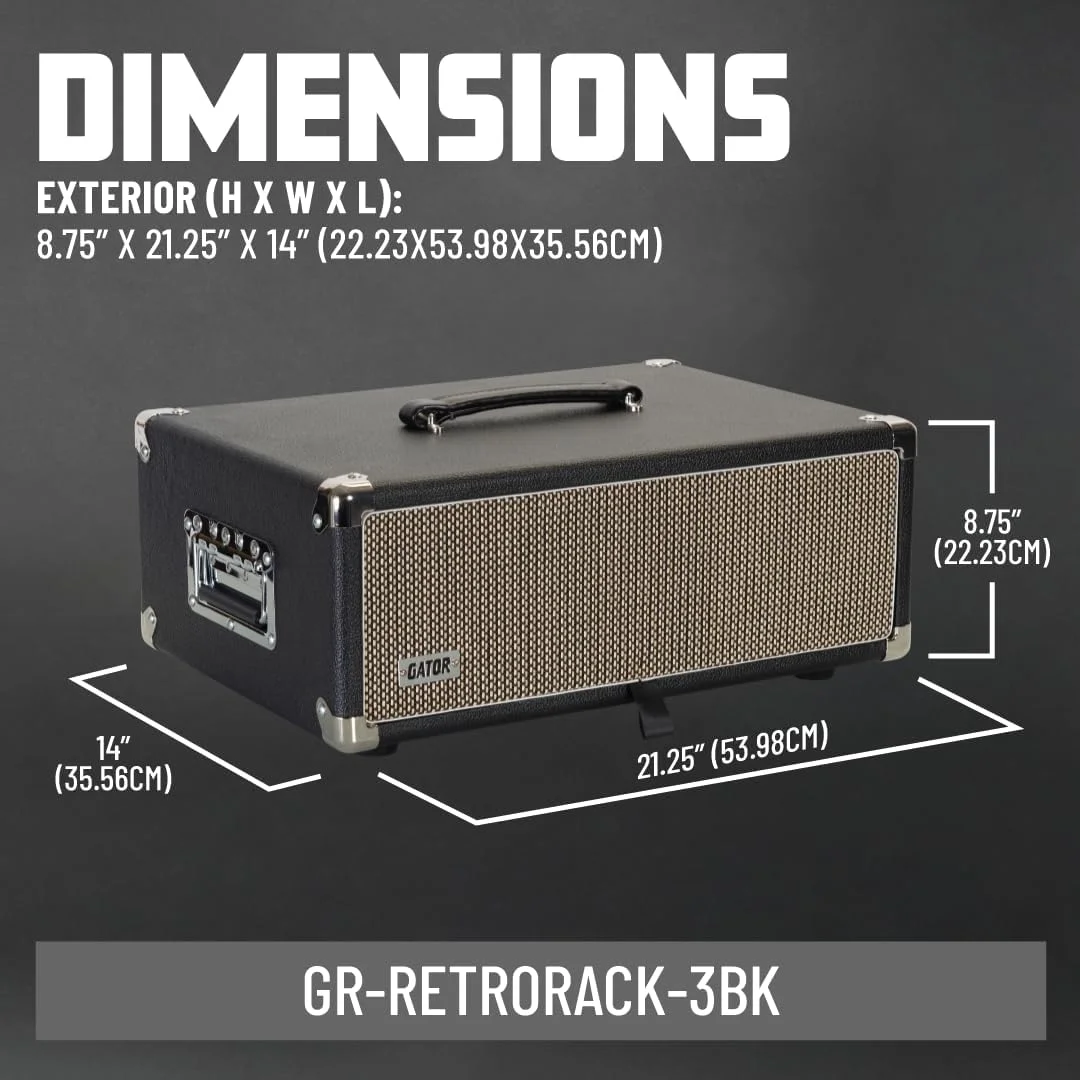 کیف رکمونت آمپلی فایر طرح وینتج گیتور - 3 یونیت مشکی کیف رکمونت آمپلی فایر طرح وینتج گیتور - 3 یونیت مشکی