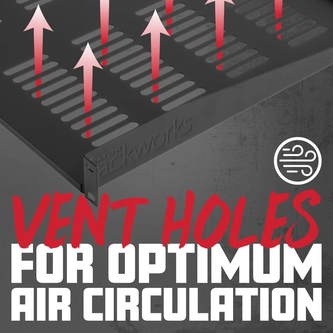 قفسه یونیورسال رک مونتینگ گیتور Rackworks، سایز 1U - عمق 10 اینچ (GRW-SHELF1UNI)