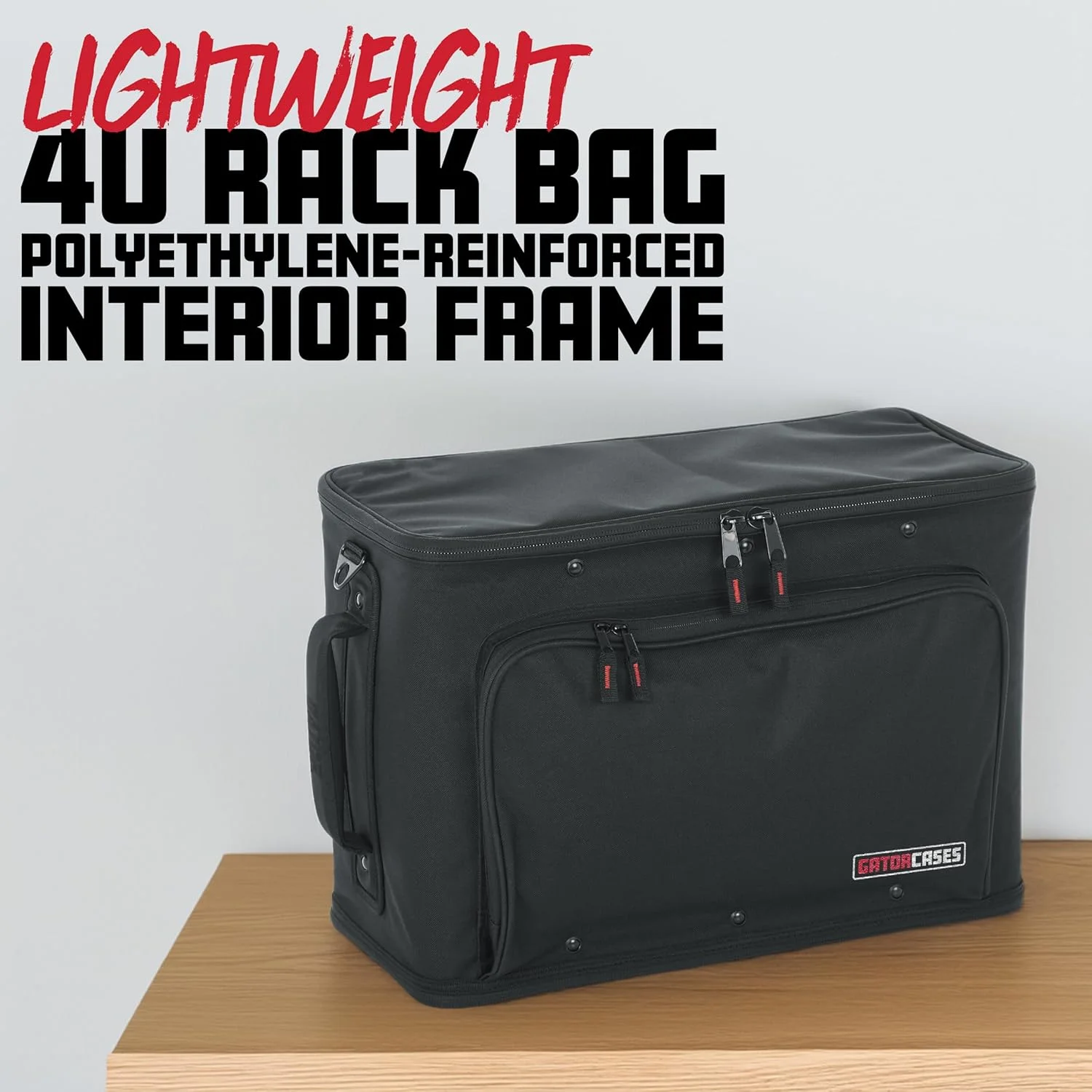 کیف رک سبک وزن گیتور GR-RACKBAG-4U با فریم آلومینیومی و تقویت PE کیف رک سبک وزن گیتور GR-RACKBAG-4U با فریم آلومینیومی و تقویت PE