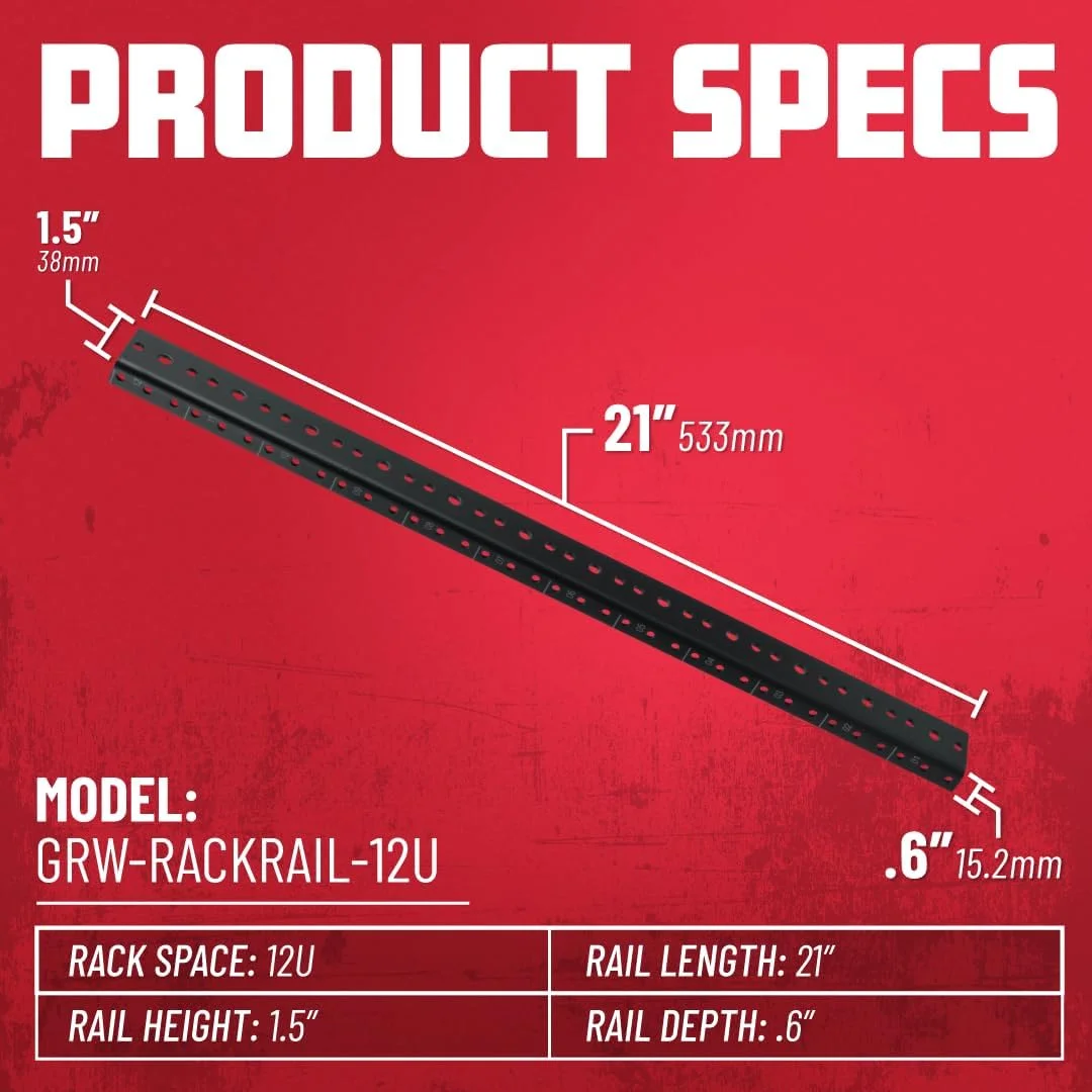 ست ریل رک فولادی سنگین گیتور رکورکز؛ سایز رک 12U (GRW-RACKRAIL-12U) ست ریل رک فولادی سنگین گیتور رکورکز؛ سایز رک 12U (GRW-RACKRAIL-12U)