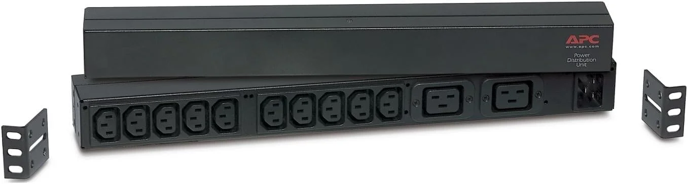 واحد توزیع برق APC RACK PDU BASIC 1 U 16A 230V (PDU) 0U/1U مشکی 12 خروجی AC