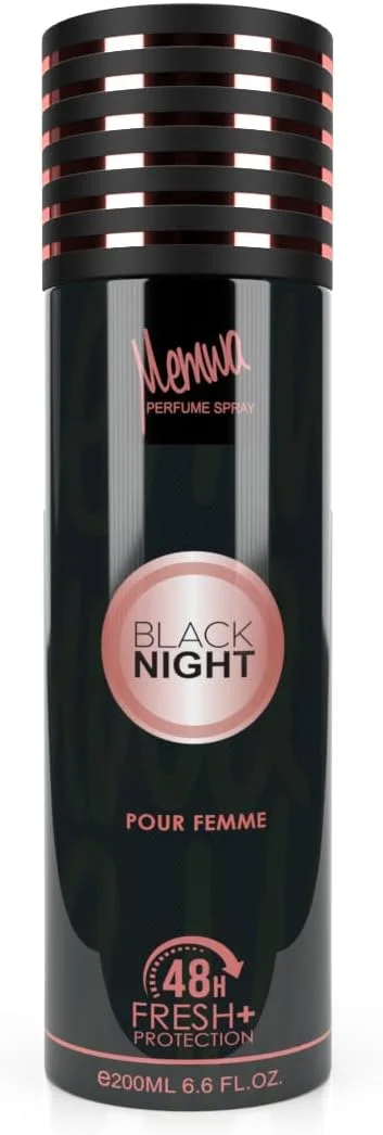 اسپری خوشبو کننده بدن زنانه مموا مدل Black Night حجم 200 میلی لیتر