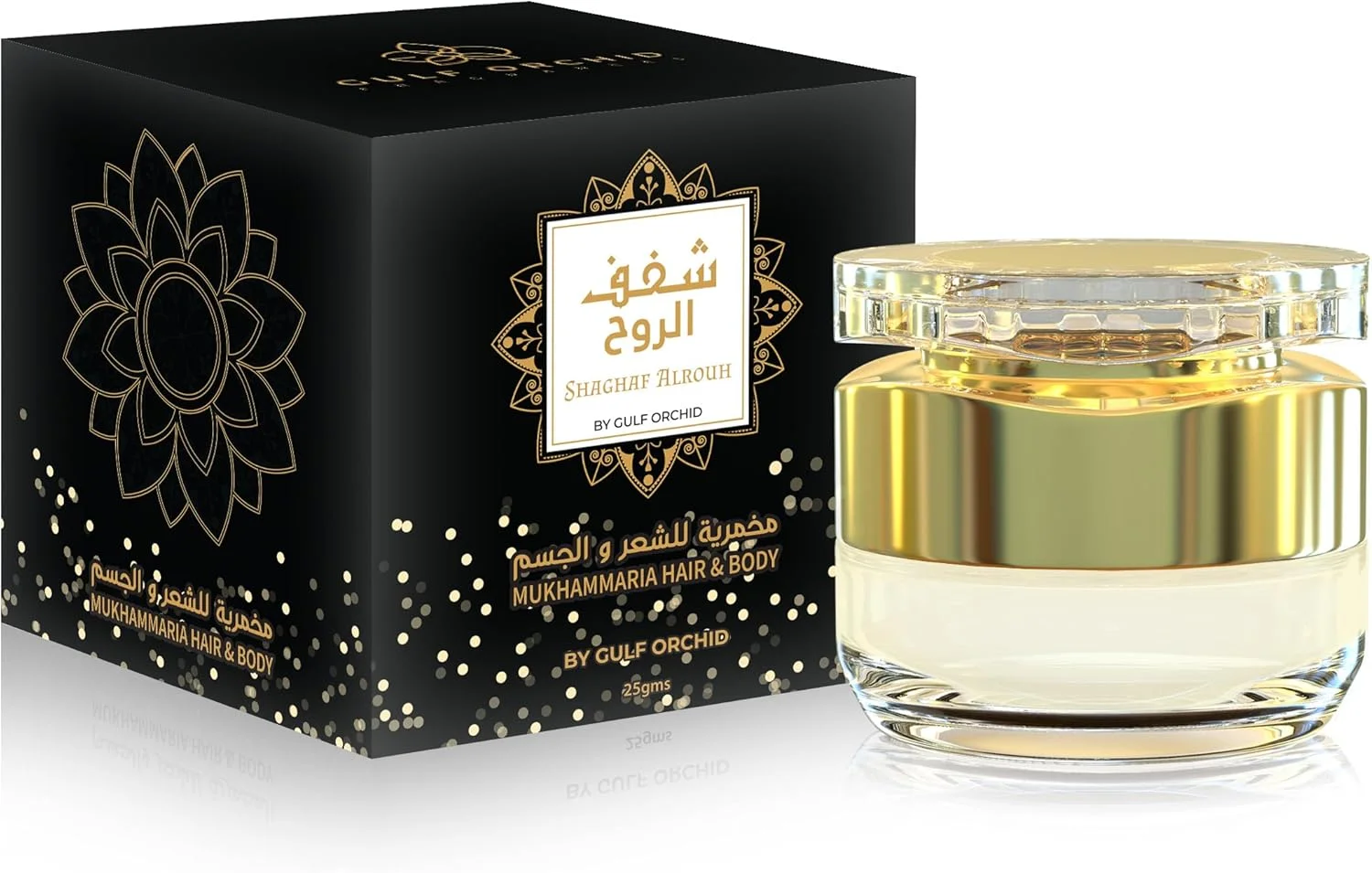 مخمر بدن و مو گلف ارکید مدل Perfumed Mukhammaria Muhammaria حجم 25 گرم (SHAGHAF ALROUH)