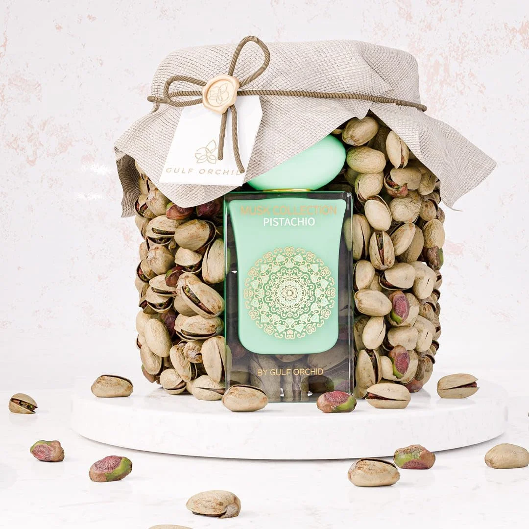 عطر ادو پرفیوم کلکسیون مشک گلف ارکید مدل Musk Tahara Pistachio